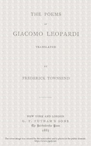 The Poems of Giacomo Leopardi