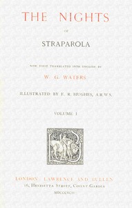 The nights of Straparola, volume 1 [of 2]
