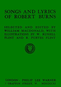 Songs and lyrics of Robert Burns